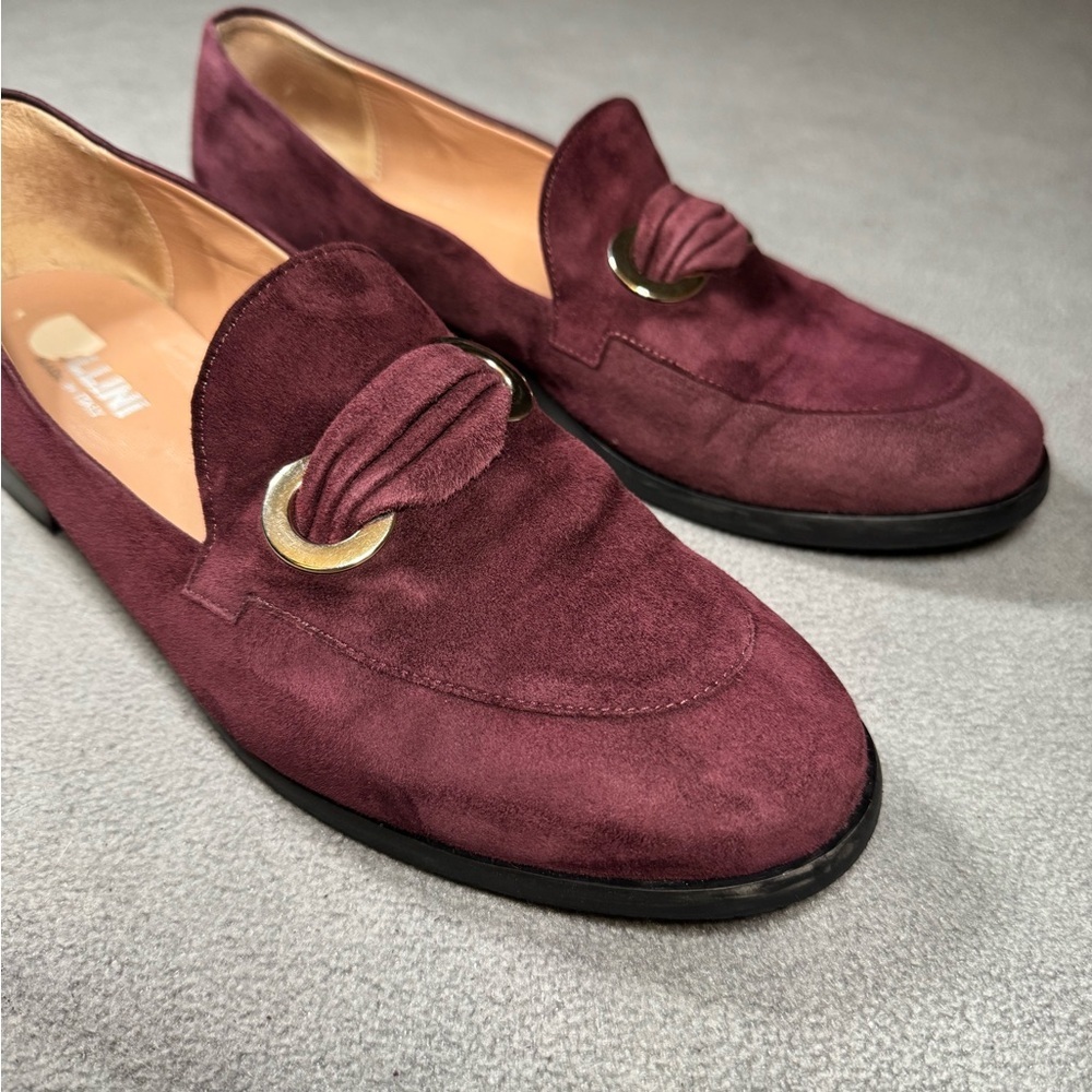 Pollini Purple Burgundy Loafers, Made in Italy - Picture 12 of 13